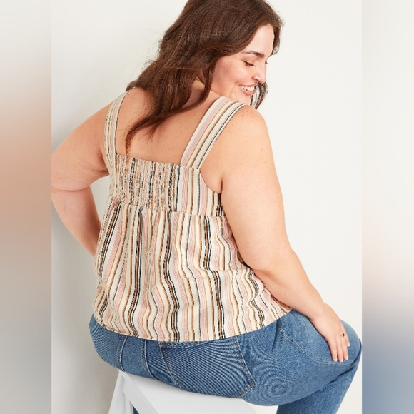 🌸Old Navy Sleeveless Button-Front Striped Top. Size 3X - Picture 14 of 14